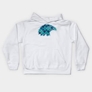 Eagle Silhouette with Pattern Kids Hoodie